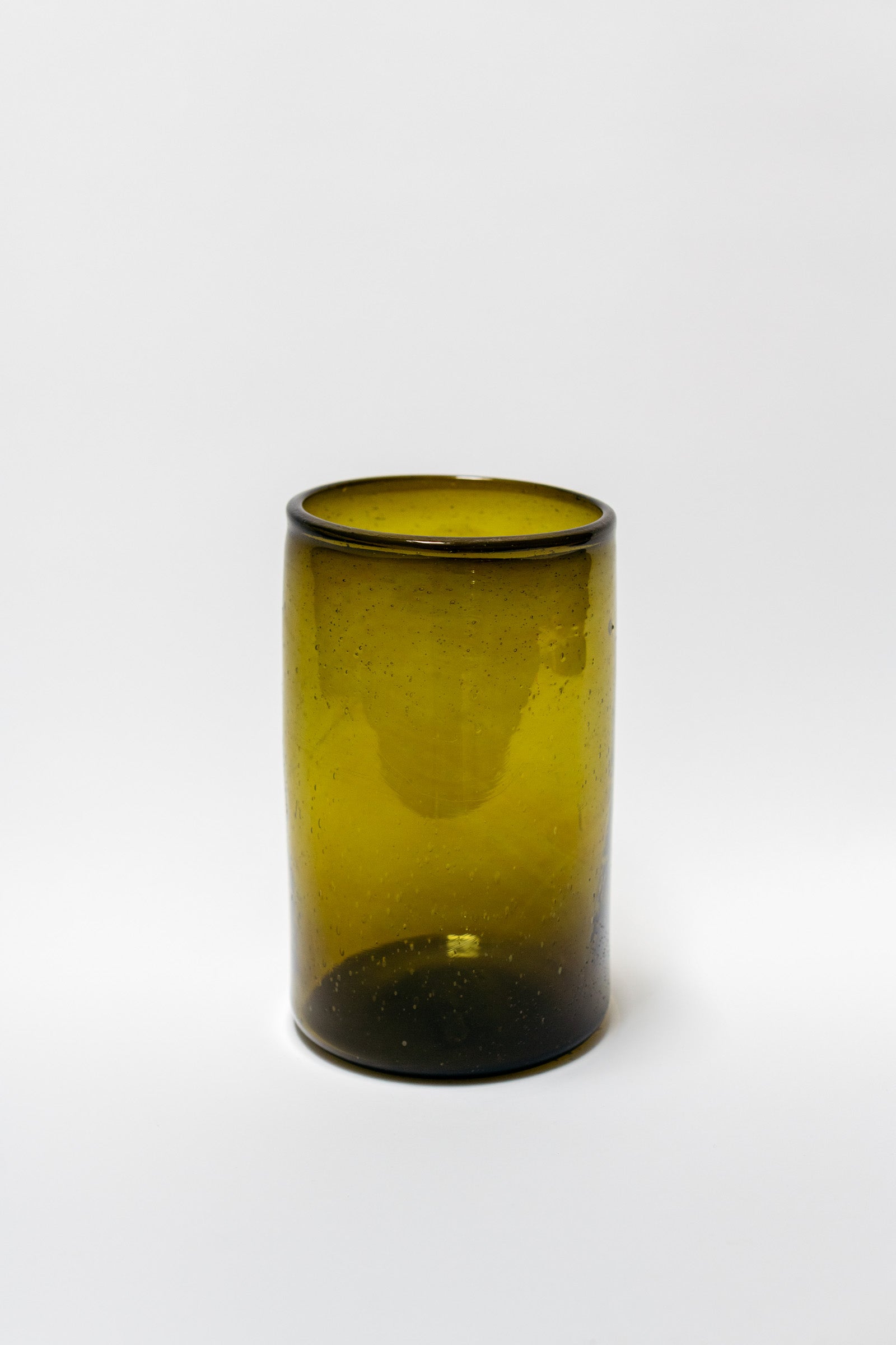 Glass Vase, Large, Olive