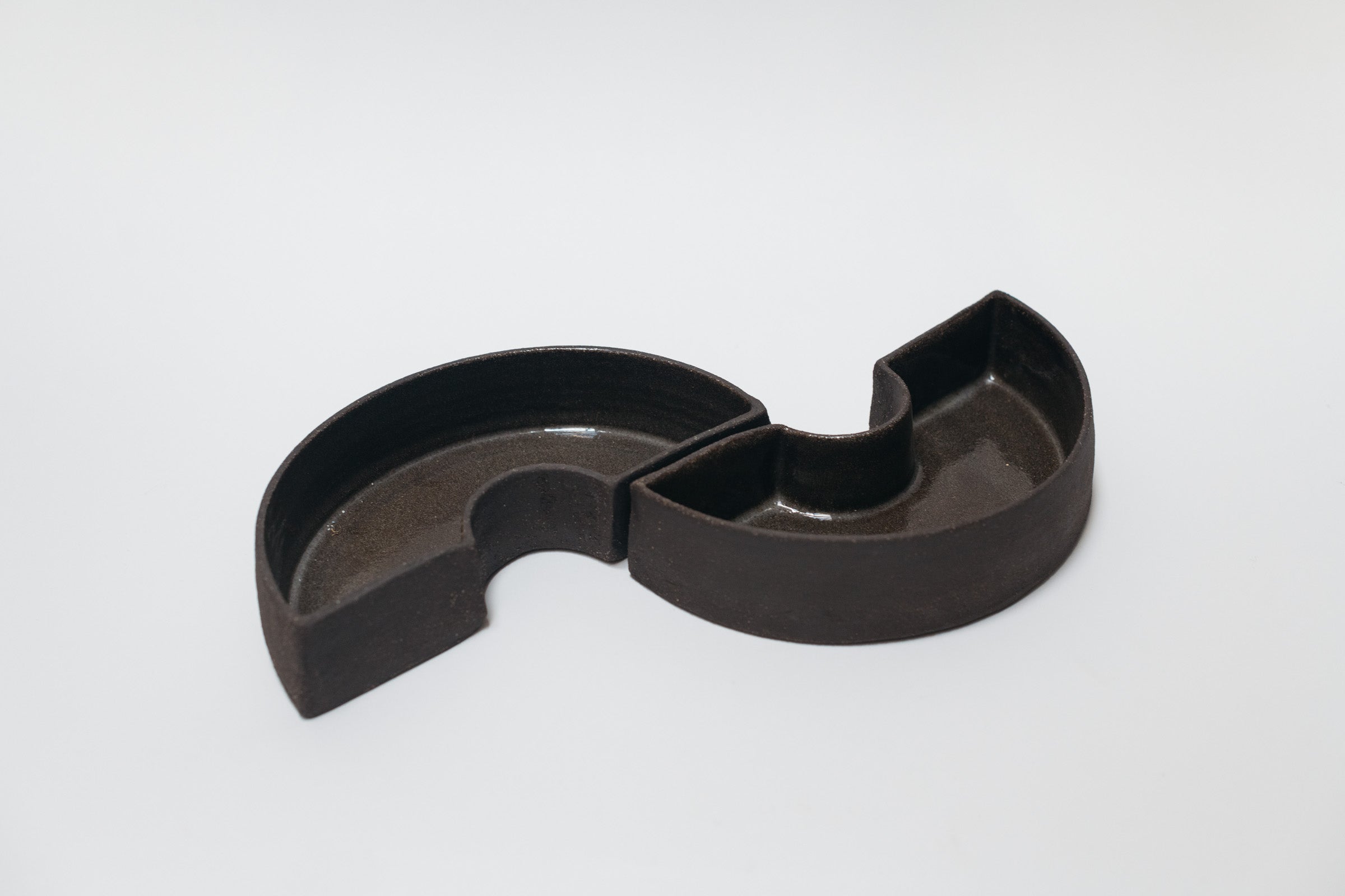 Misena x Wilder Half Ring Vase, Dark Brown