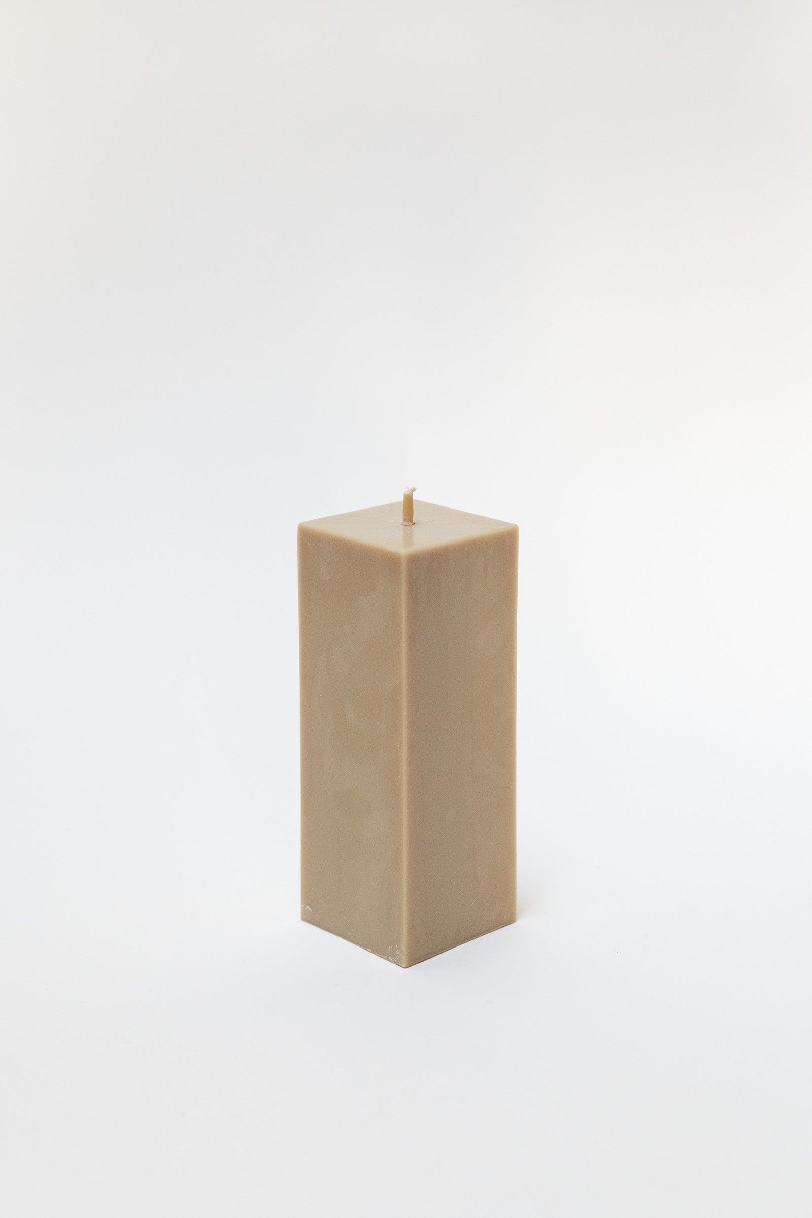 Rapeseed Wax Block Candle, Large, Taupe