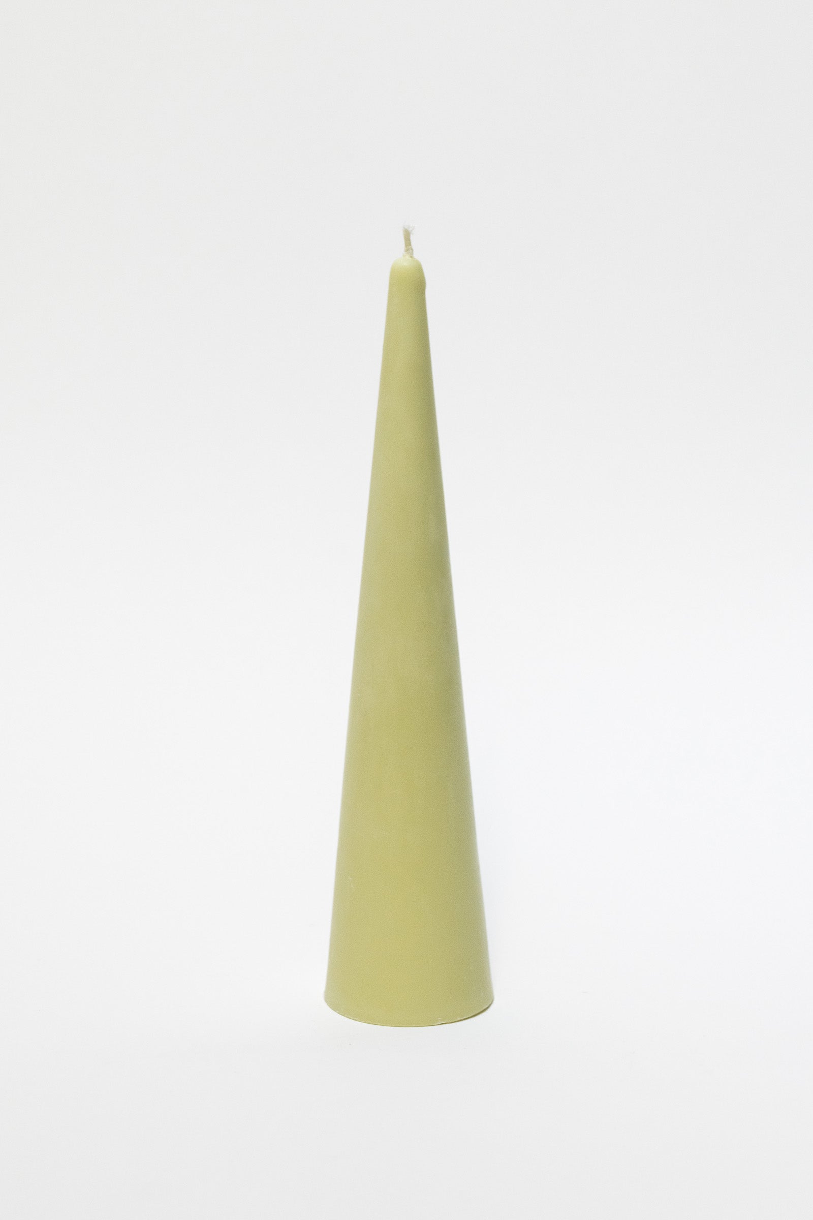 Rapeseed Wax Cone Candle, Large, Soft Lime