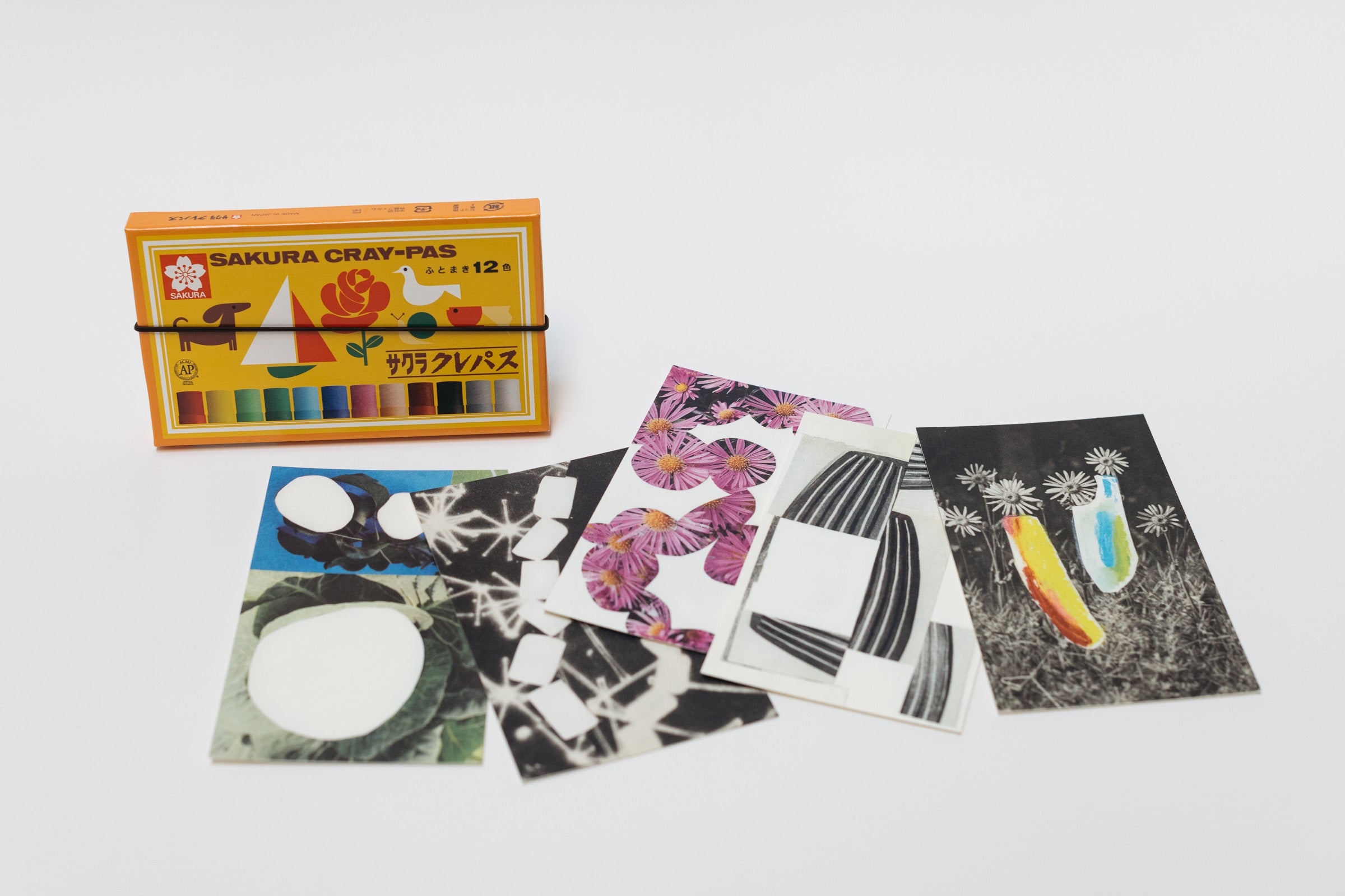 Oil Pastels + Colouring Cards Set