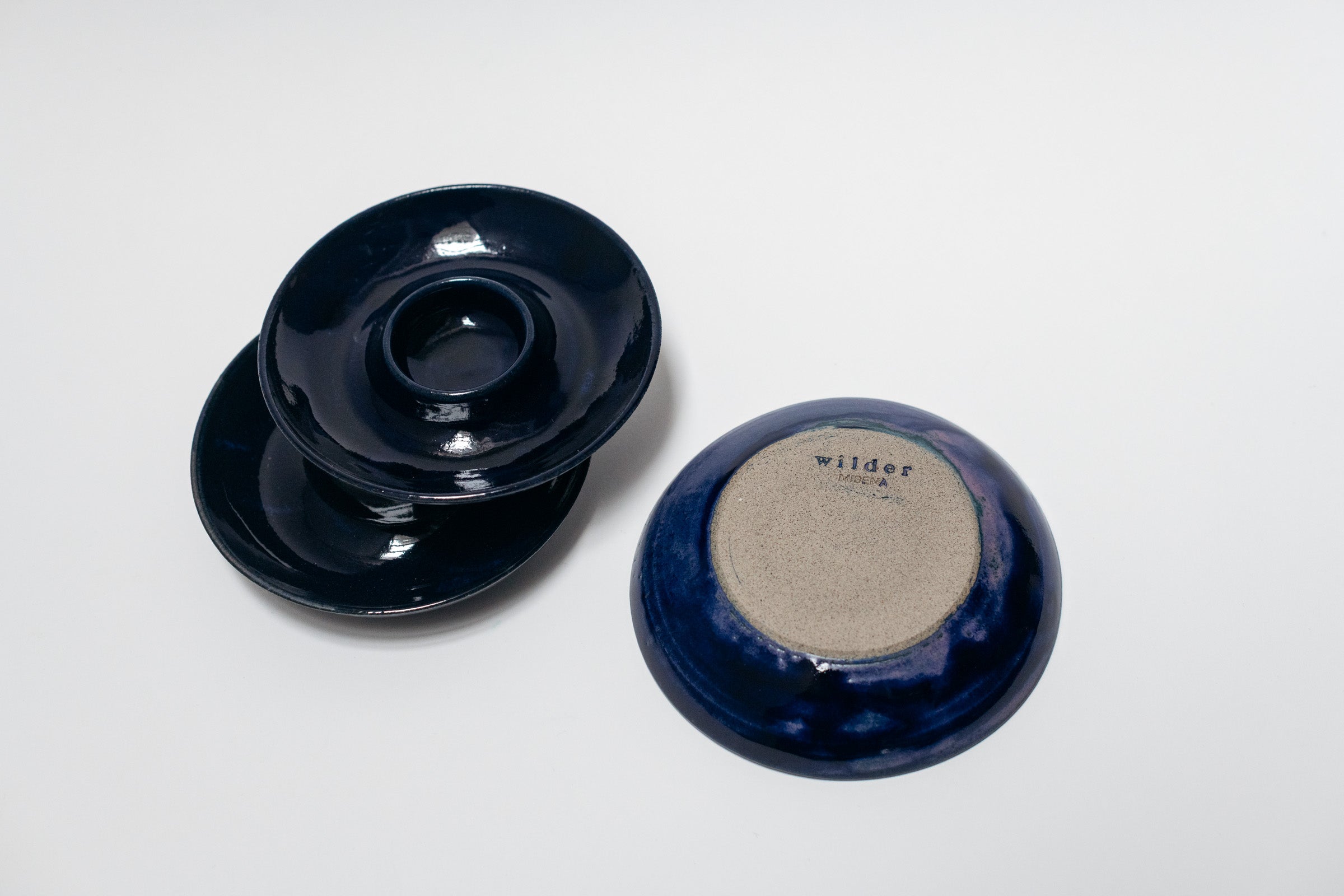 Misena x Wilder Tea Light Holder, Nachtblauw