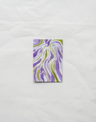 Sustainable stationery with a floral touch by Wilder Antwerp - double mini card, Marble series