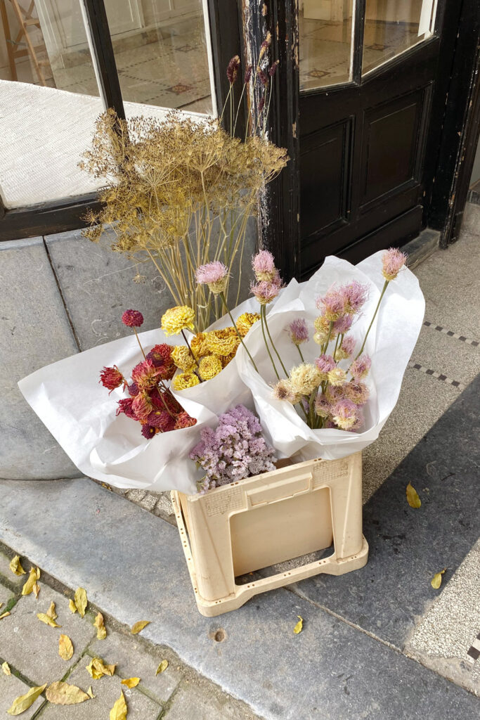 Local, organic dried flowers at Wilder Antwerp