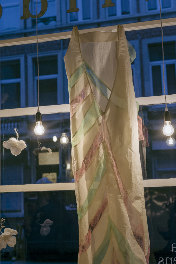 Window and pop-up by Fashion Academy graduate Sofia Hermens Fernandez at Wilder Antwerp