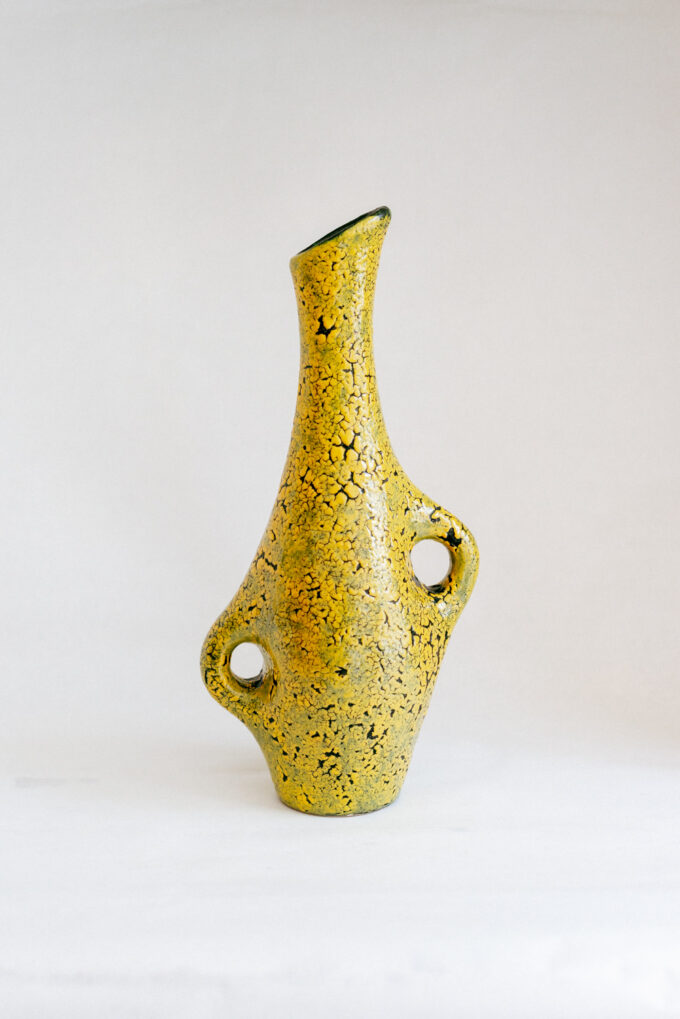 Yellow ceramic amphora vase - vintage objects curated by Wilder Antwerp