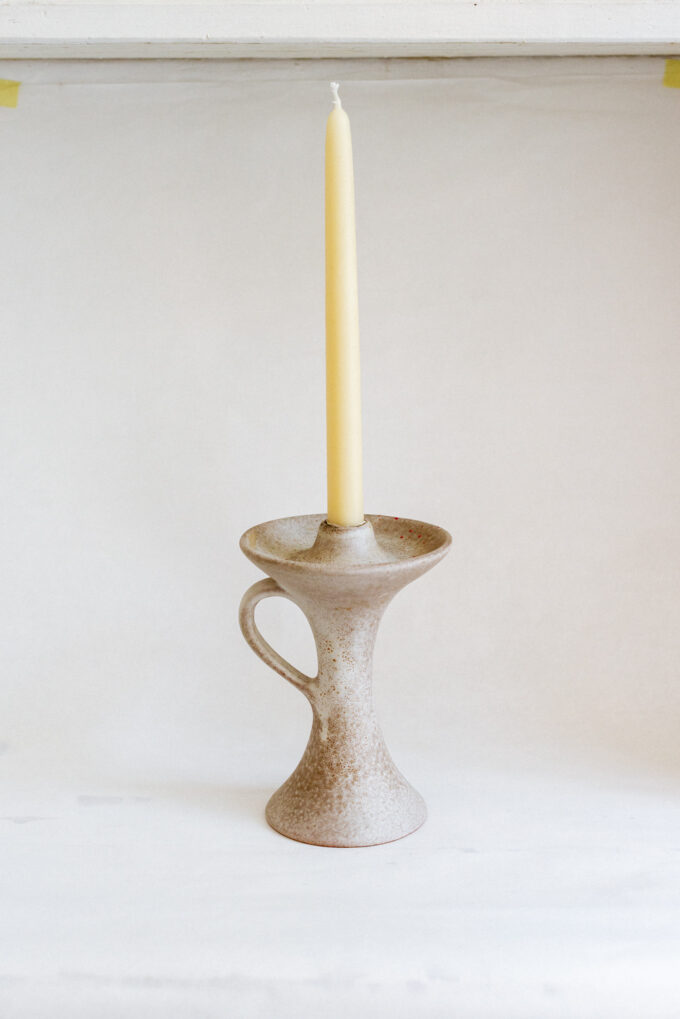 Ceramic candleholder with ear - vintage objects curated by Wilder Antwerp