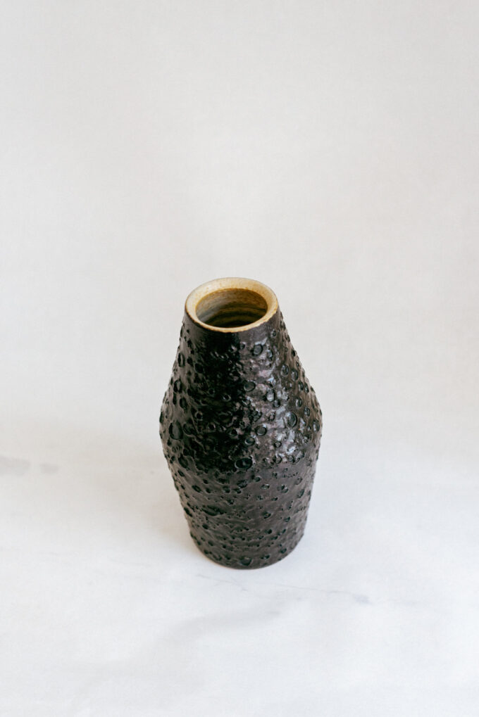 Textured glass vase - vintage objects curated by Wilder Antwerp