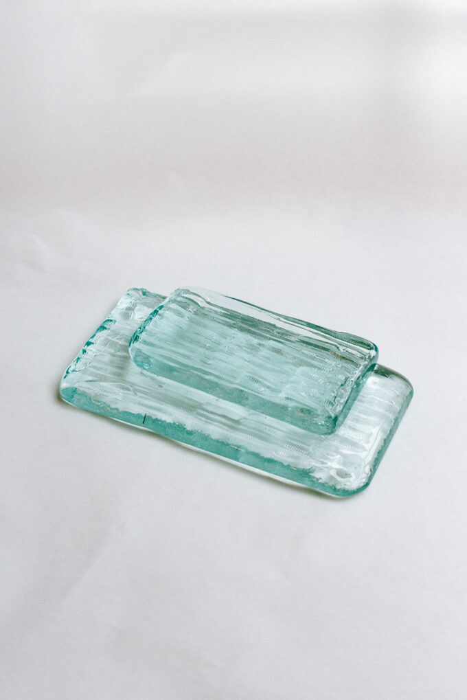 Burriera Linea Transparent, hand-blown glassware by La Soufflerie