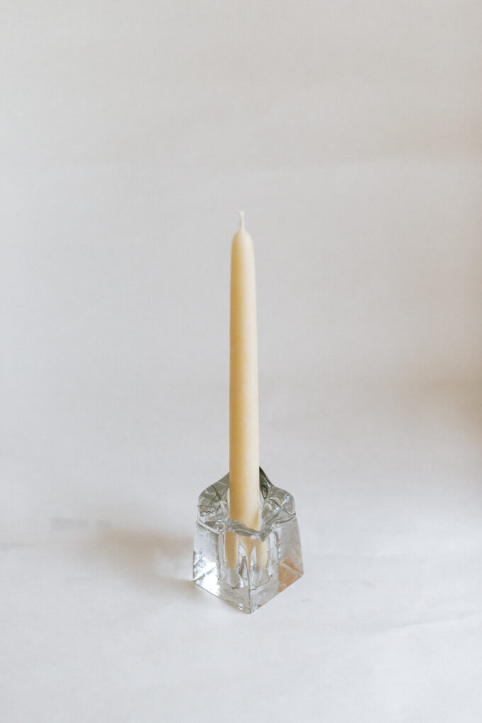 Vintage glass candlestick at Wilder Antwerp