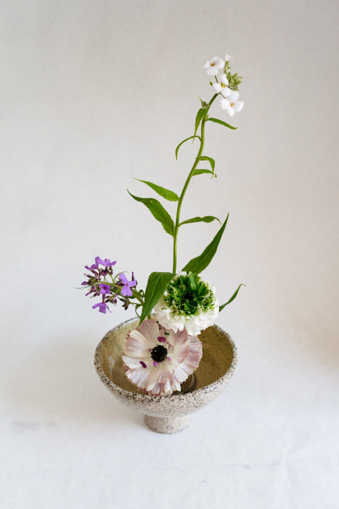 Ceramic kenzan vessel for flower arranging - a Clay Club exclusive for Wilder