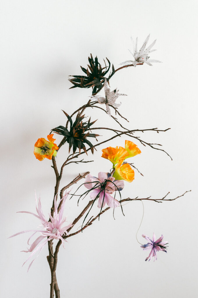 Workshop paper flowers at Wilder Antwerp