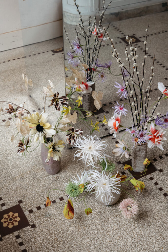 One-of-a-kind paper flower arrangements at Wilder Antwerp